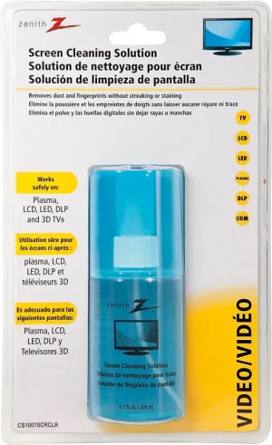 AmerTac CS1001SCRCLR Screen Cleaning Solution, 6.7 fl-oz, Liquid :CD: QUANTITY: 1