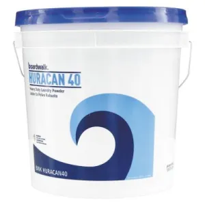 Boardwalk Low Suds Industrial Powder Laundry Detergent, Fresh Lemon Scent, 40 lb Pail, huracan40