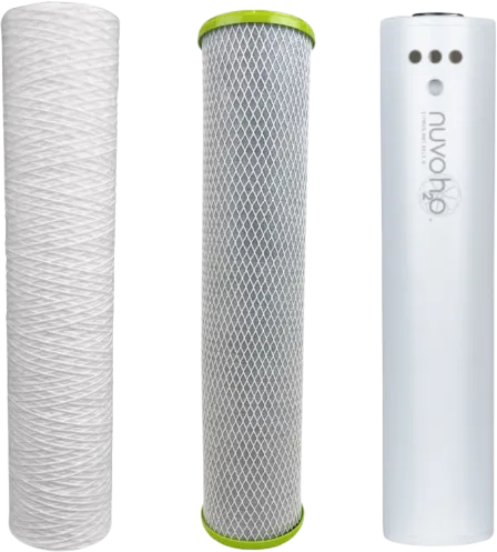 NuvoH2O 711253 Water Softener Cartridge plus Sediment and Carbon Filter Replacement for Manor Trio System New