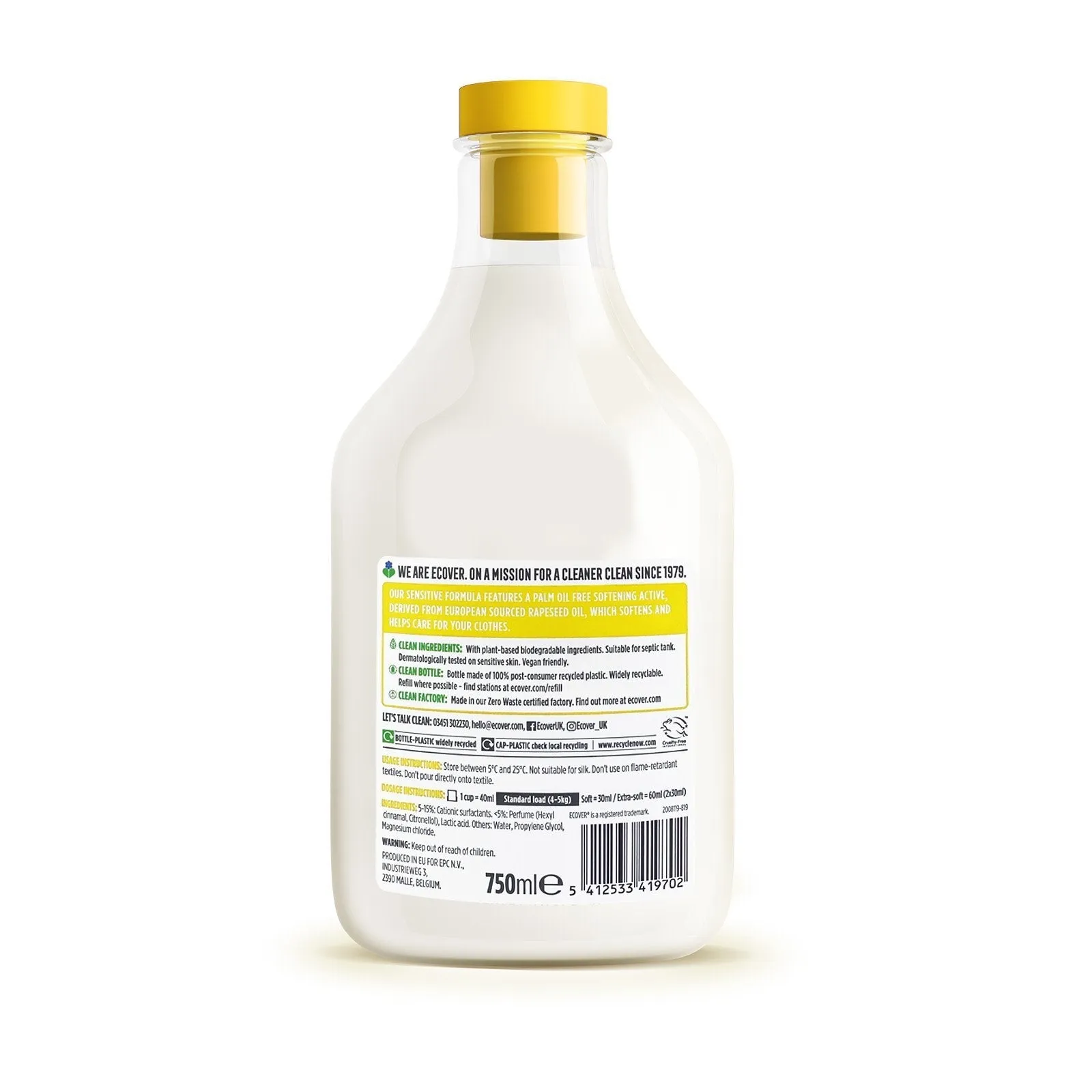Sensitive Fabric Softener Gardenia & Vanilla 750ml (Carton of 6)