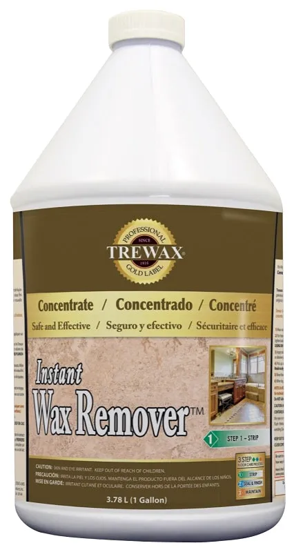 Trewax 887071969 Instant Wax Remover, 1 gal, Liquid, Ammonia, Bright Green :EA: QUANTITY: 1