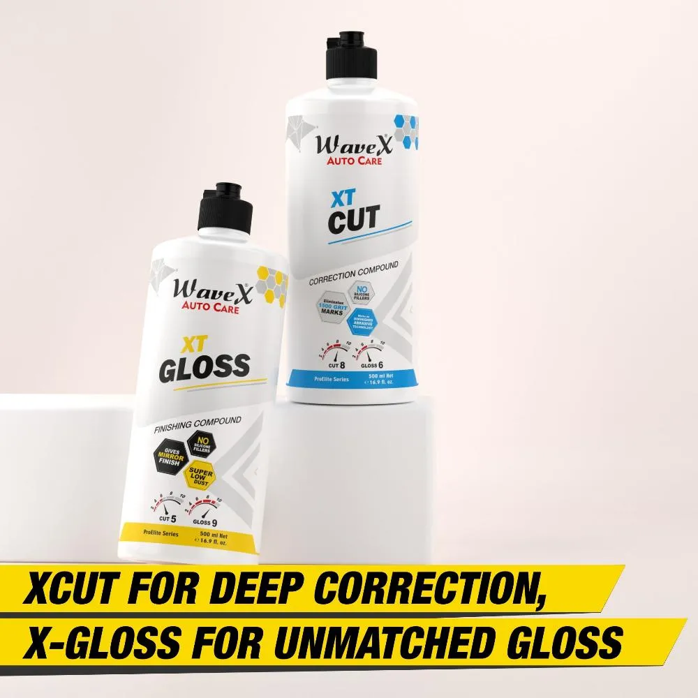 XT-GLOSS High Shine Finishing Compound - Professional Grade, Silicone-Free, Low Dust, Fine Abrasive for Minor Imperfections, Compatible with All Paint Types