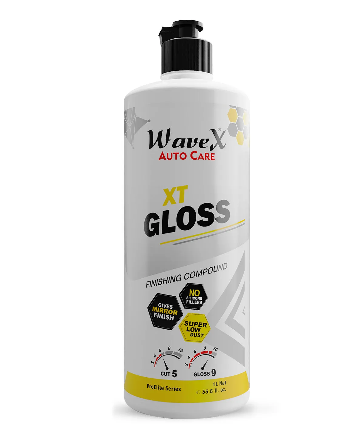 XT-GLOSS High Shine Finishing Compound - Professional Grade, Silicone-Free, Low Dust, Fine Abrasive for Minor Imperfections, Compatible with All Paint Types
